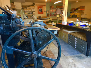 Printing Coffee Bags on an Old School Letter Press